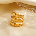 Multi-Band Adjustable Statement Ring in 18K PVD Gold Plated