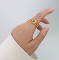 Aurelia Link Adjustable PVD Gold Ring