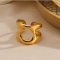 Aurex Sculpt Adjustable 18K PVD Gold Ring