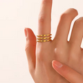 Aurelia Triple Band Ring 18K PVD Gold