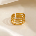 Aurelia Triple Band Ring 18K PVD Gold