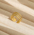 Aurelia Triple Band Ring 18K PVD Gold