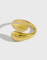Solara Sculpt Wrap Ring in 18K PVD Gold