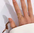 Aurelia Orbit Statement Ring 18K PVD Gold