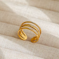 Solène Triple Band Ring (18K PVD Gold)