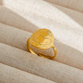 PVD Gold Round Ring