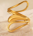 PVD Gold Sculpted Ring