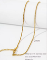 2mm PVD Gold Rope Necklace
