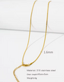 1.6mm PVD Gold S-Link Necklace