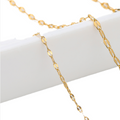 PVD Gold Plated Elongated Lip Chain