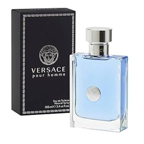 Versace Pour Homme Eau de Toilette 100ml for Men – front view of original perfume bottle Versace Pour Homme Eau de Toilette 100ml for Men – front view of original perfume bottle