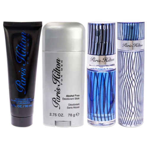 Paris Hilton Men’s Gift Set – EDT, hair & body wash, deodorant, mini spray Paris Hilton Men’s Gift Set – EDT, hair & body wash, deodorant, mini spray