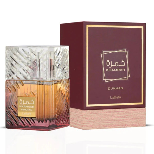 Lattafa Khamrah Dukhan Eau de Parfum 100 ml – unisex spicy sweet fragrance bottle Lattafa Khamrah Dukhan Eau de Parfum 100 ml – unisex spicy sweet fragrance bottle