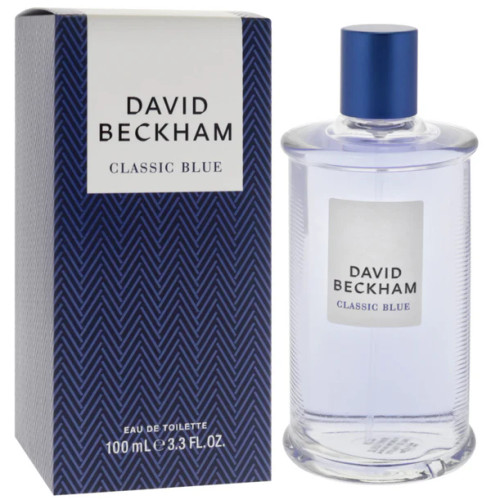 Bottle of David Beckham Classic Blue EDT – fresh pineapple and grapefruit opening Bottle of David Beckham Classic Blue EDT – fresh pineapple and grapefruit opening