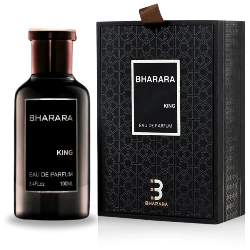 Bharara King Eau de Parfum 3.4 oz bottle featuring sleek design and signature cap Bharara King Eau de Parfum 3.4 oz bottle featuring sleek design and signature cap