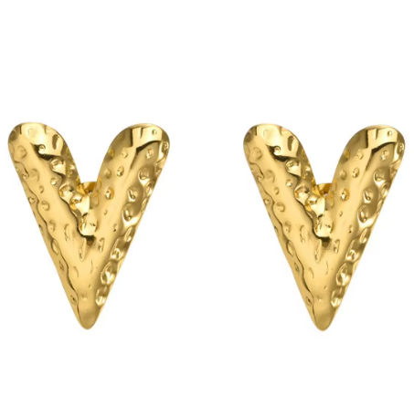 Stainless Steel 18K gold plated jewelry V-shaped