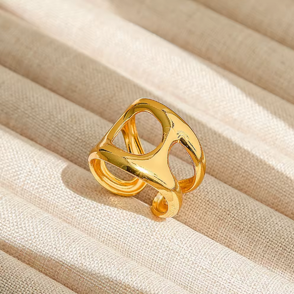Aurex Sculpt Adjustable 18K PVD Gold Ring