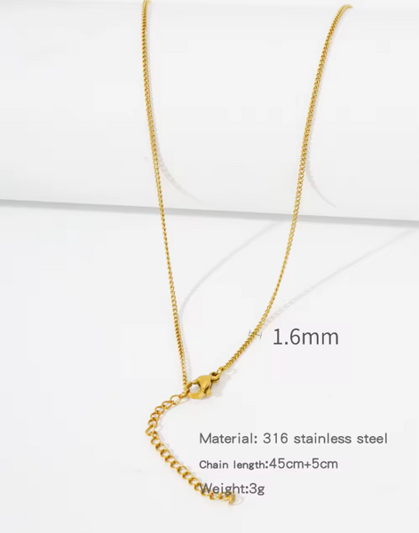 PVD Gold Plated Curb Chain