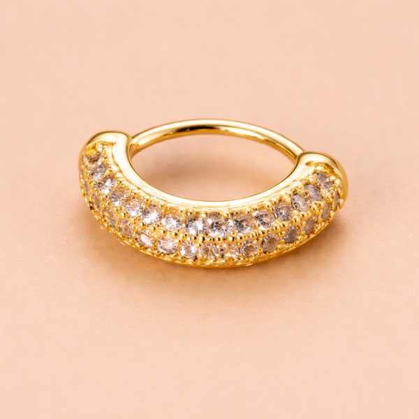 PVD Gold Pavé Crystal Nose Ring