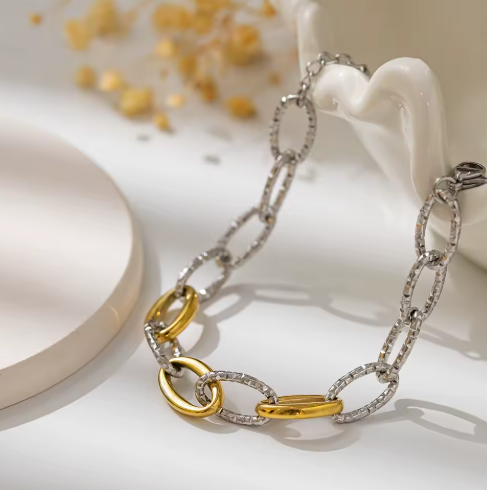 Two Tone Link Bracelet