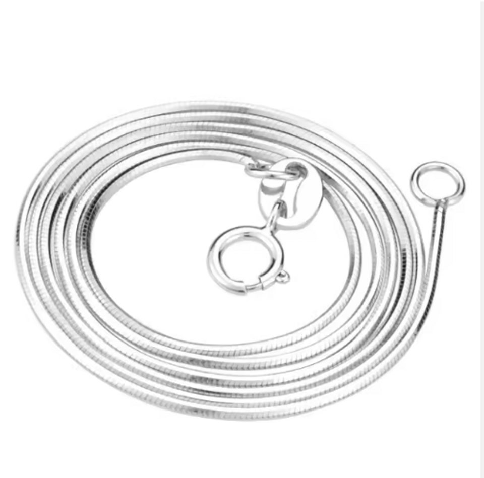 Italy S925 Sterling Silver Snake Chain Necklace | Waterproof, Hypoallergenic | 40 cm • 45 cm • 40+5 cm