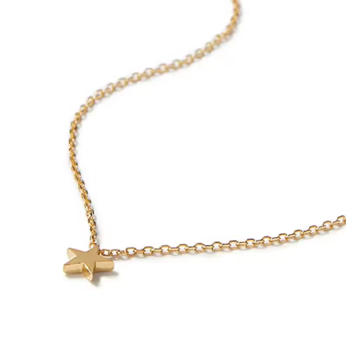 18K PVD Gold Star Necklace