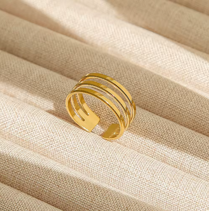 Aurelia Triple Band Ring 18K PVD Gold