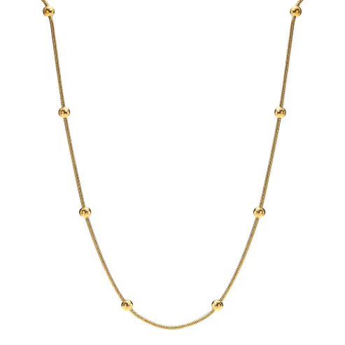 18K PVD Bead Necklace