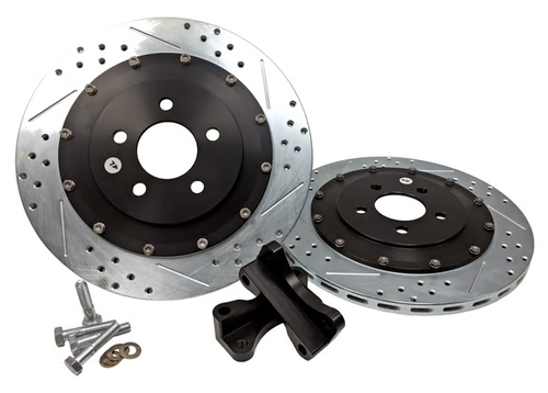 2005-14 Ford Mustang Base, 2005-14 GT, 2007-12 GT500, 2012-13 Boss 302 & 05-14 Saleen w/OE rear calipers/BAER BRAKES ERADISPEED+1 REAR 2-PIECE PERFORMANCE BRAKE ROTORS
