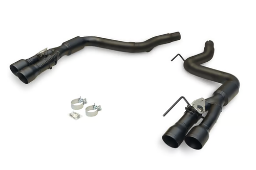 2024-2026 Ford Mustang GT 5.0-liter and EcoBoost 2.3-liter, Outlaw Axle-Back 3.0-inch, 4.0-inch Black Quad Tips with Valves/FLOWMASTER OUTLAW