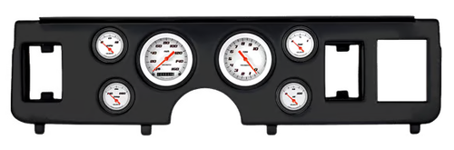 Classic Instruments Velocity White six-gauge cluster with black panel for 1979–1986 Mustang, CDMU79VSW01BL