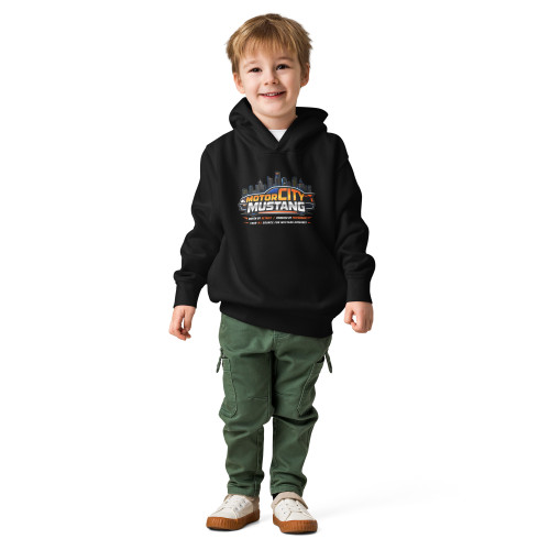 Boys Motor City Mustang Hoodie – Black