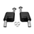 Flowmaster 817574 muffler assemblies and mounting hardware laid out together
