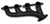 HOOKER BLACKHEART LS SWAP EXHAUST MANIFOLDS - BLACK CERAMIC FINISH/Gen III/Gen IV Chevrolet LS Engine