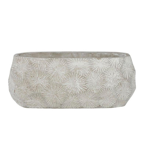 Coast To Coast Harlow Cement Planter 27.5x11x11cm Grey