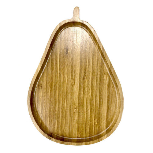 Coast To Coast Pear Bamboo Serving Tray 16.5x23cm Natural