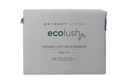 Odyssey Living Ecolush Organic Cotton Bamboo Sheets - Silver