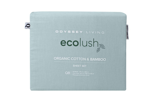 Odyssey Living Ecolush Organic Cotton Bamboo Sheets - Cloud