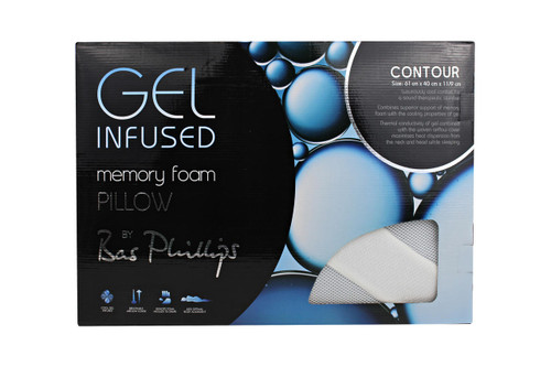 Bas Phillips Gel Infused Memory Foam Pillow - Contoured