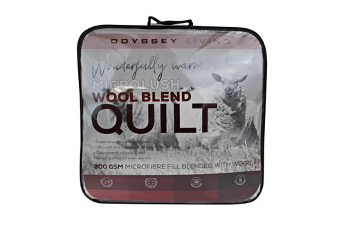 Odyssey Living Microlush Wool Blend Quilt - 300GSM
