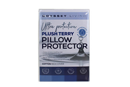 Odyssey Living Waterproof Plush Terry Pillow Protector