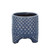 Coast To Coast Claes Ceramic Footed Pot 14x14.5cm Blue