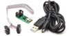 Pololu USB AVR programmer with included six-pin ISP cable and USB A to mini-B cable