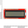 RGB Backlight 16x2 Character LCD - 5V Basic - SparkFun LCD-10862 dimensions