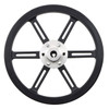 Wheel 90x10mm - Black (2-Pack) - Pololu 1435 close up