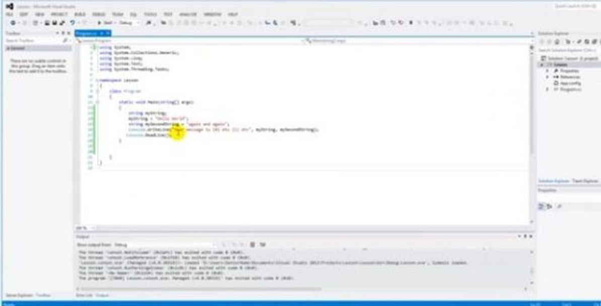Visual Studio C # Beginners Tutorial Episode 1