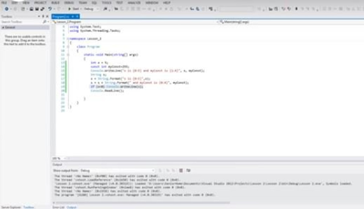 Visual Studio C # Beginners Tutorial Episode 2