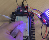 micro:bit with a temp sensor and some RGB LEDs