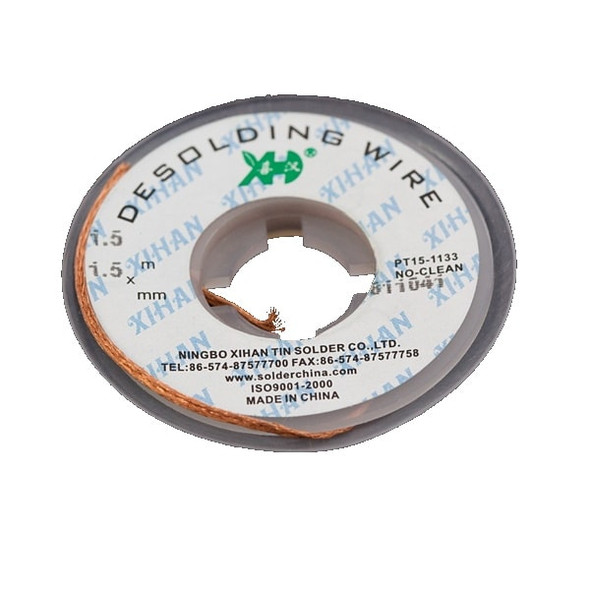 Solder Wick / Desoldering Braid, 1.5m Length, Various Widths