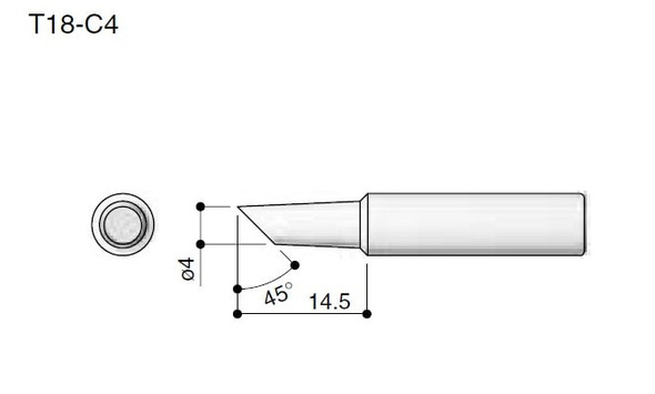 Hakko T18-C4 Soldering Tip